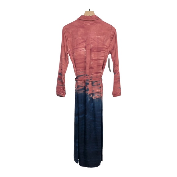 NWT Anthropologie Cloth & Stone Claudia Tie-Dye Maxi Shirtdress - Picture 3 of 12